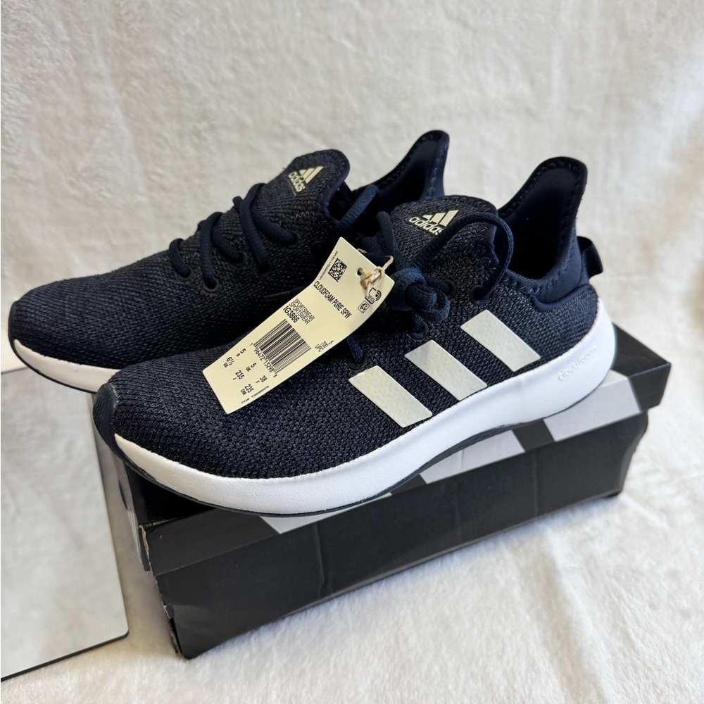 Adidas Dark Blue Sneakers with White Accents